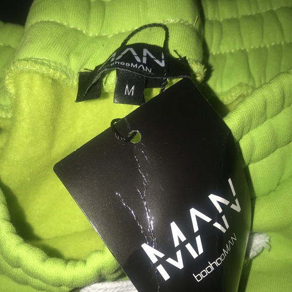 BooHooMAN Neon Green Shorts LA - Picture 10 of 11